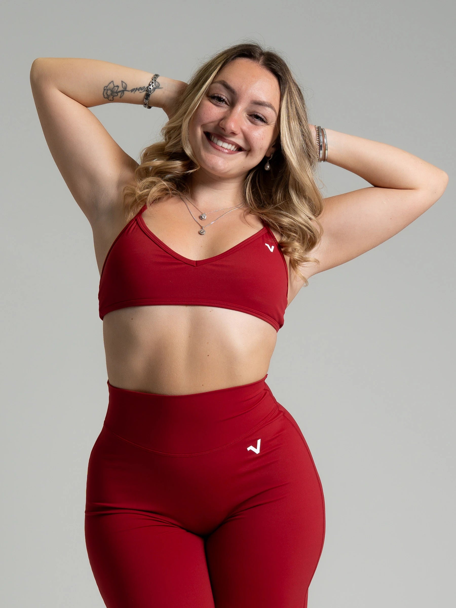 Woman wearing Veritone activewear representing the "Only the Beginning" journey.