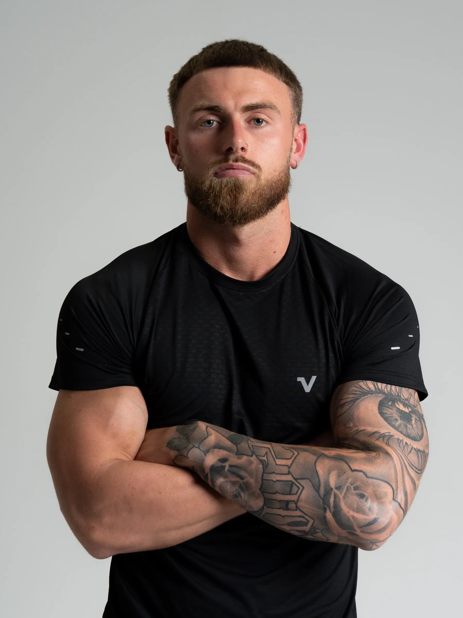 Man wearing Veritone activewear representing the "No Shortcuts" philosophy.